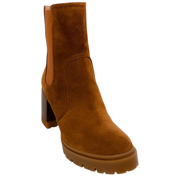 Casadei Cognac Suede Nomad Boots - Picture 1 of 7